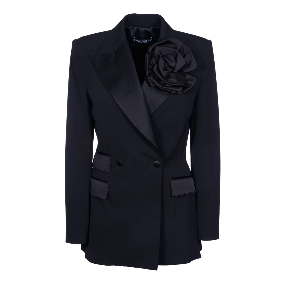 Dolce & Gabbana Zwarte Jassen Pinaforemetal Black Dames