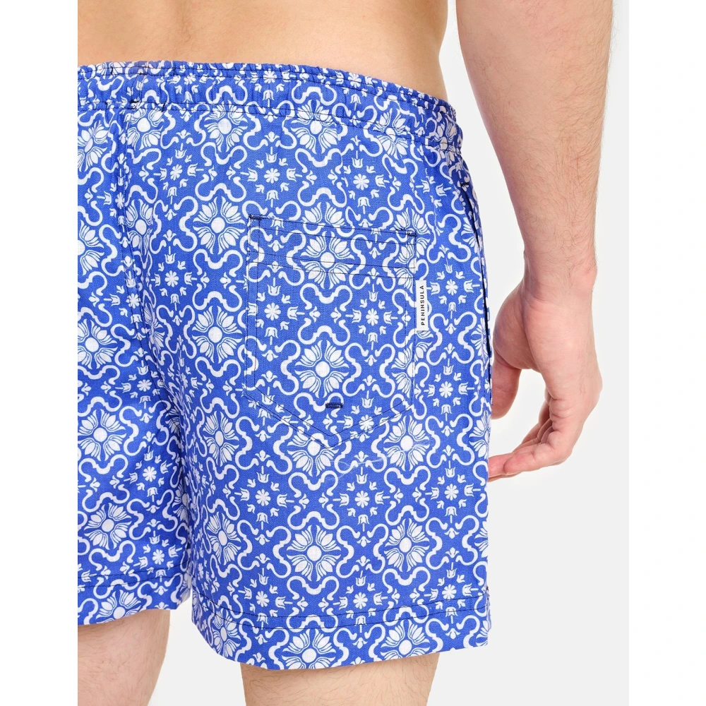 Peninsula Mediterrane Stijl Linnen Zwemkleding Blue Heren