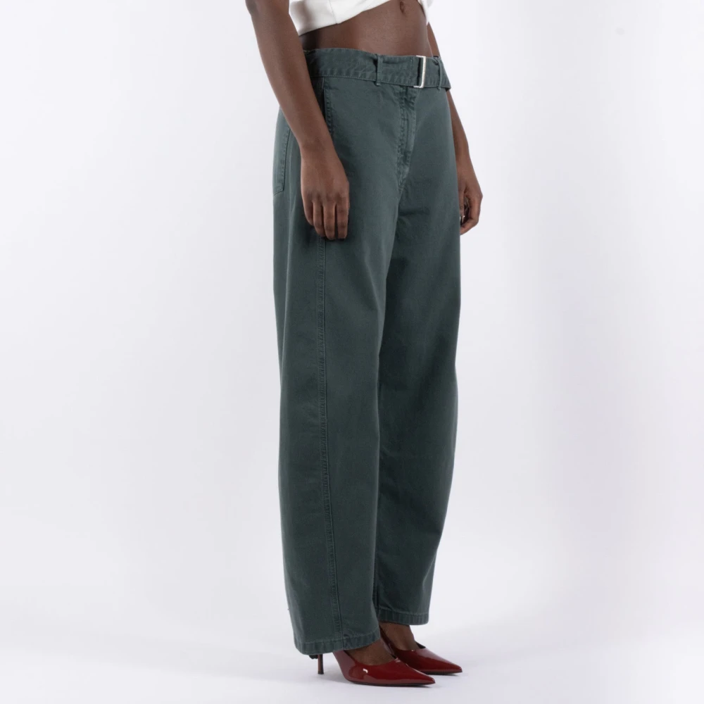 Magda Butrym Groene Katoenen Jeans Green Dames