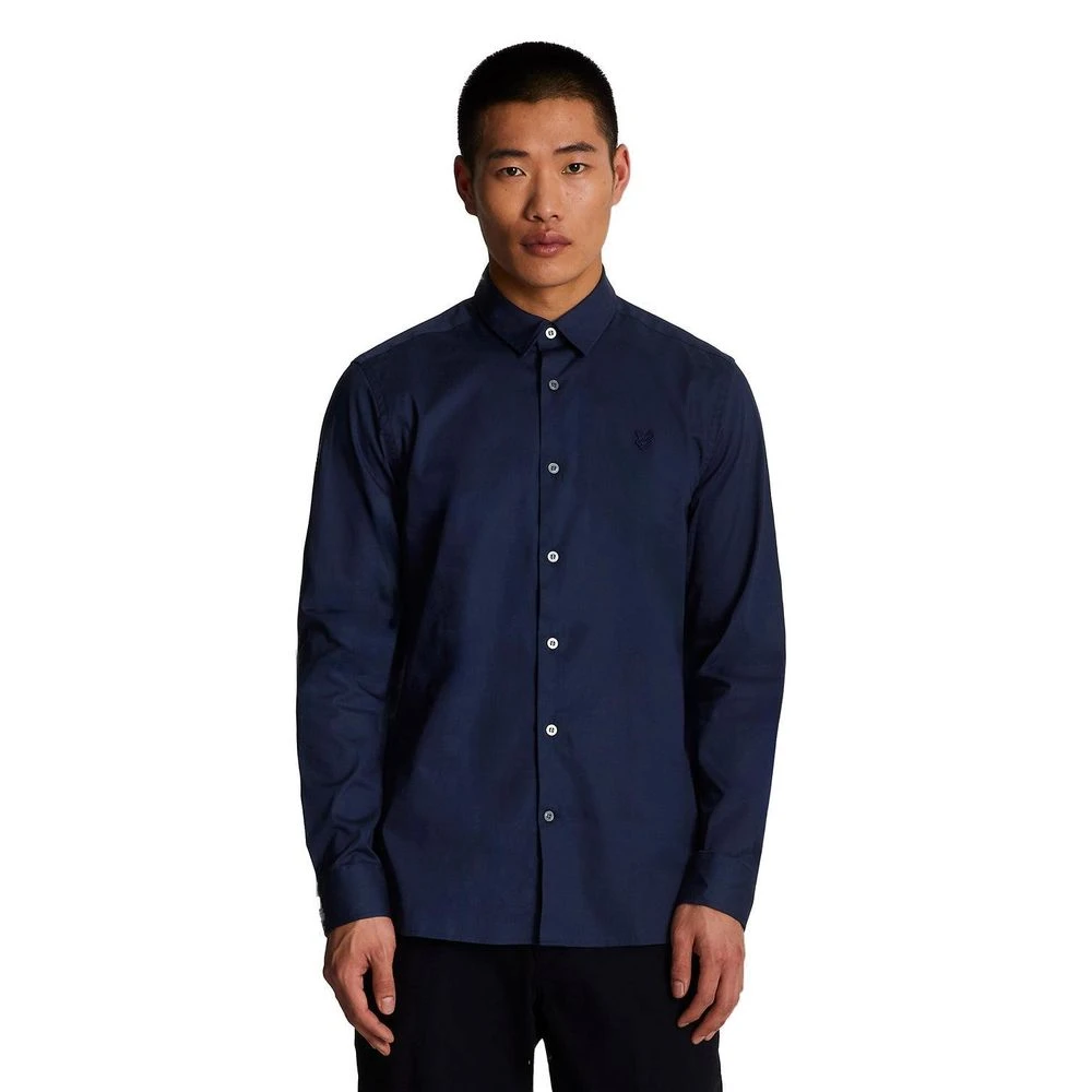 Lyle & Scott Blauw Katoenen Overhemd Lange Mouw Blue Heren