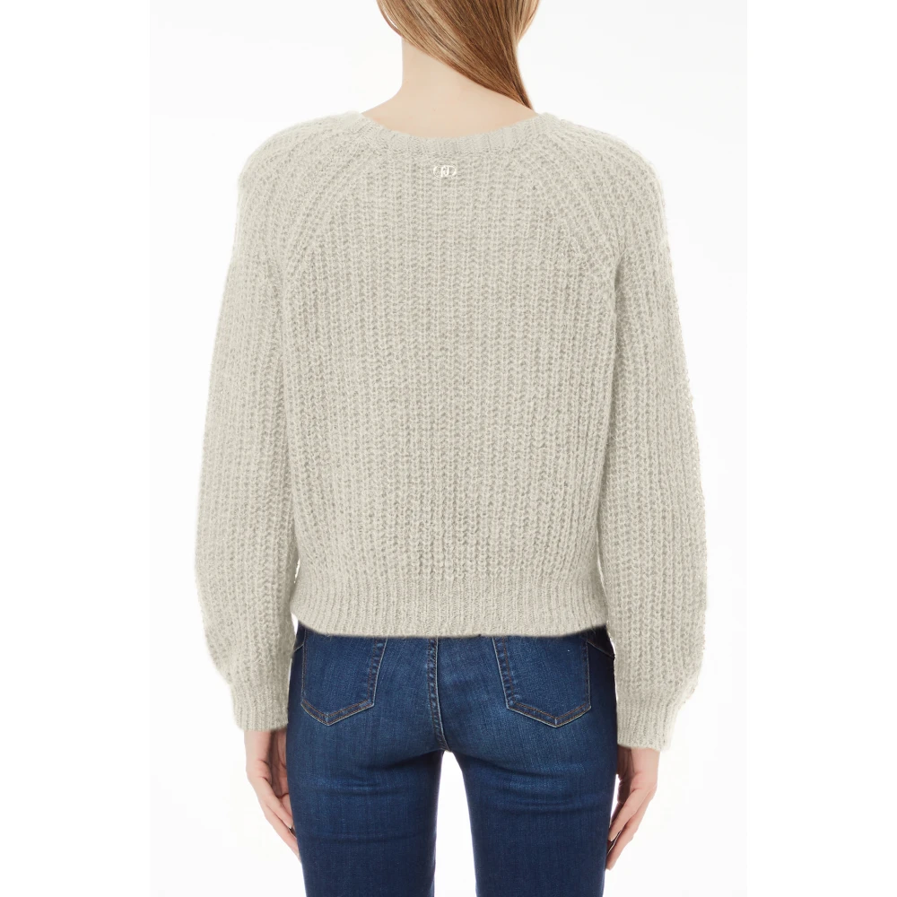 Liu Jo Gesloten Gebreide Trui Gray Dames