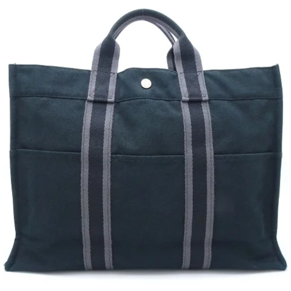Hermès Vintage Pre-owned Canvas handbags Black Dames