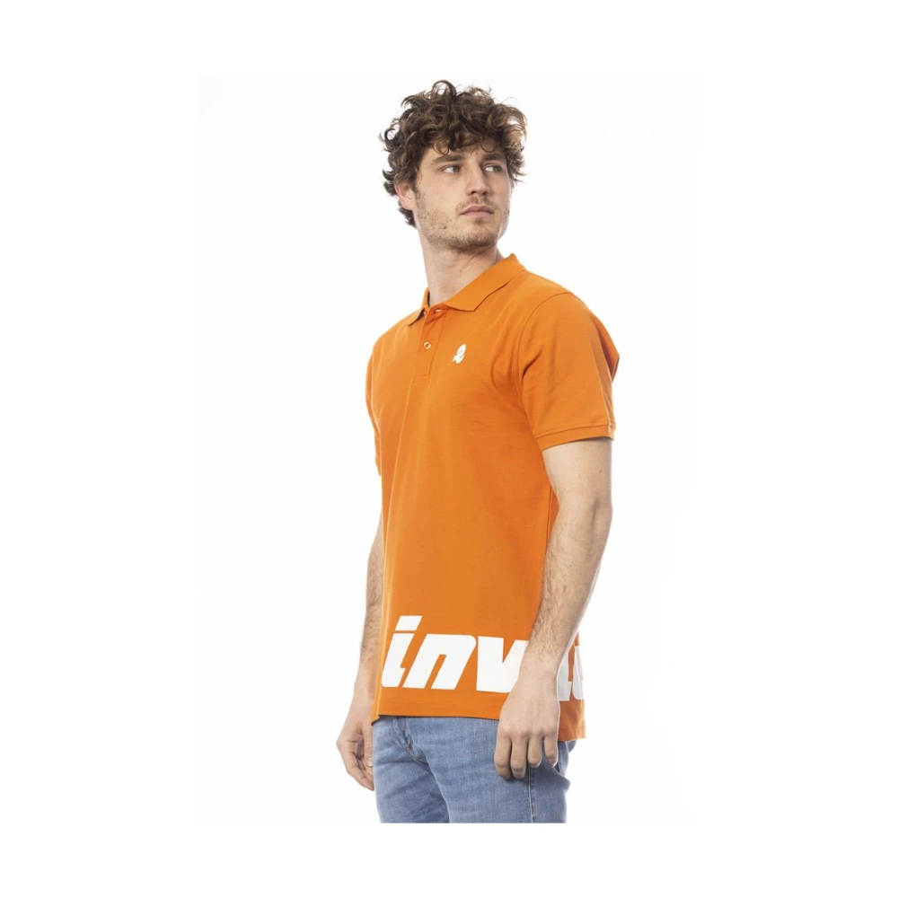Invicta Oranje Katoenen Poloshirt Orange Heren