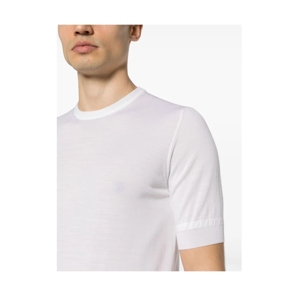 Goes Botanical Botanische Gebreide T-shirt White Heren