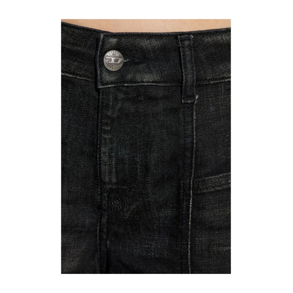 Diesel Retro Flare Jeans Geïnspireerd door de jaren '70 Black Dames