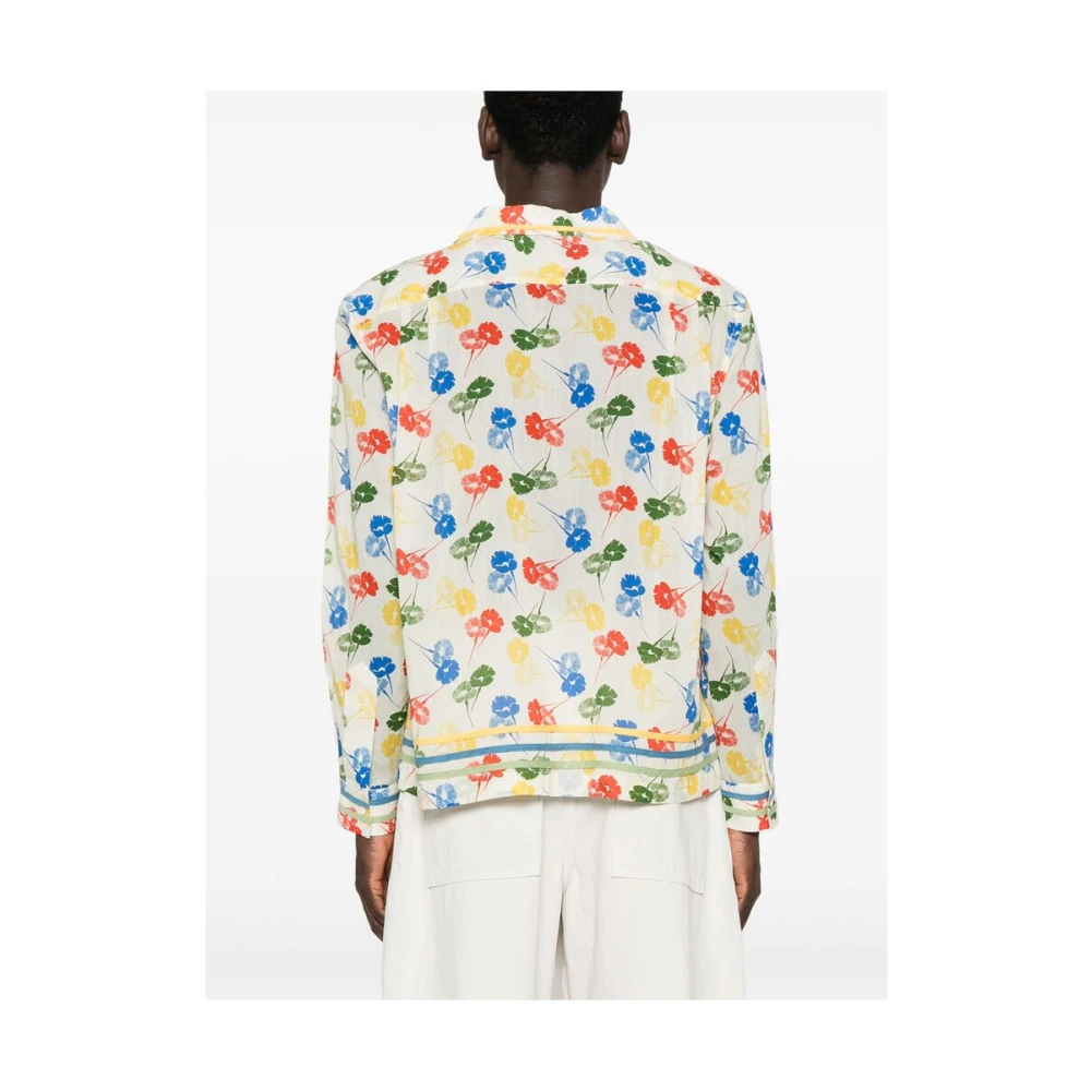 Bode Overhemd met campkraag en lange mouwen Multicolor Heren