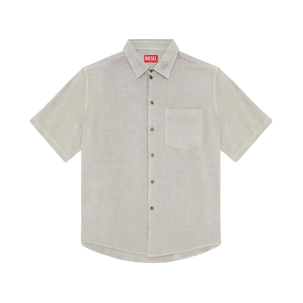 Diesel Mannelijk Grijs Stijlvol T-Shirt Met Korte Mouwen
