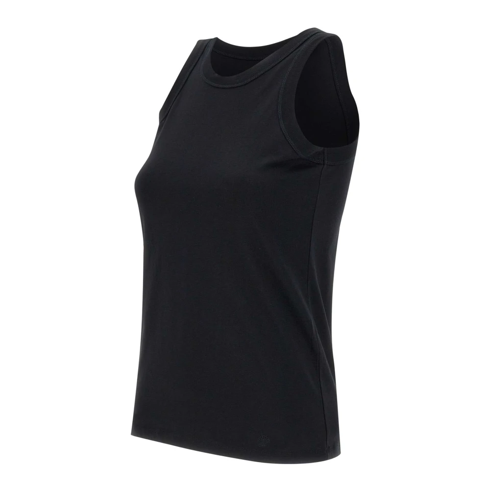 Loulou Studio Zwarte Pose Top van Supima-katoen Black Dames