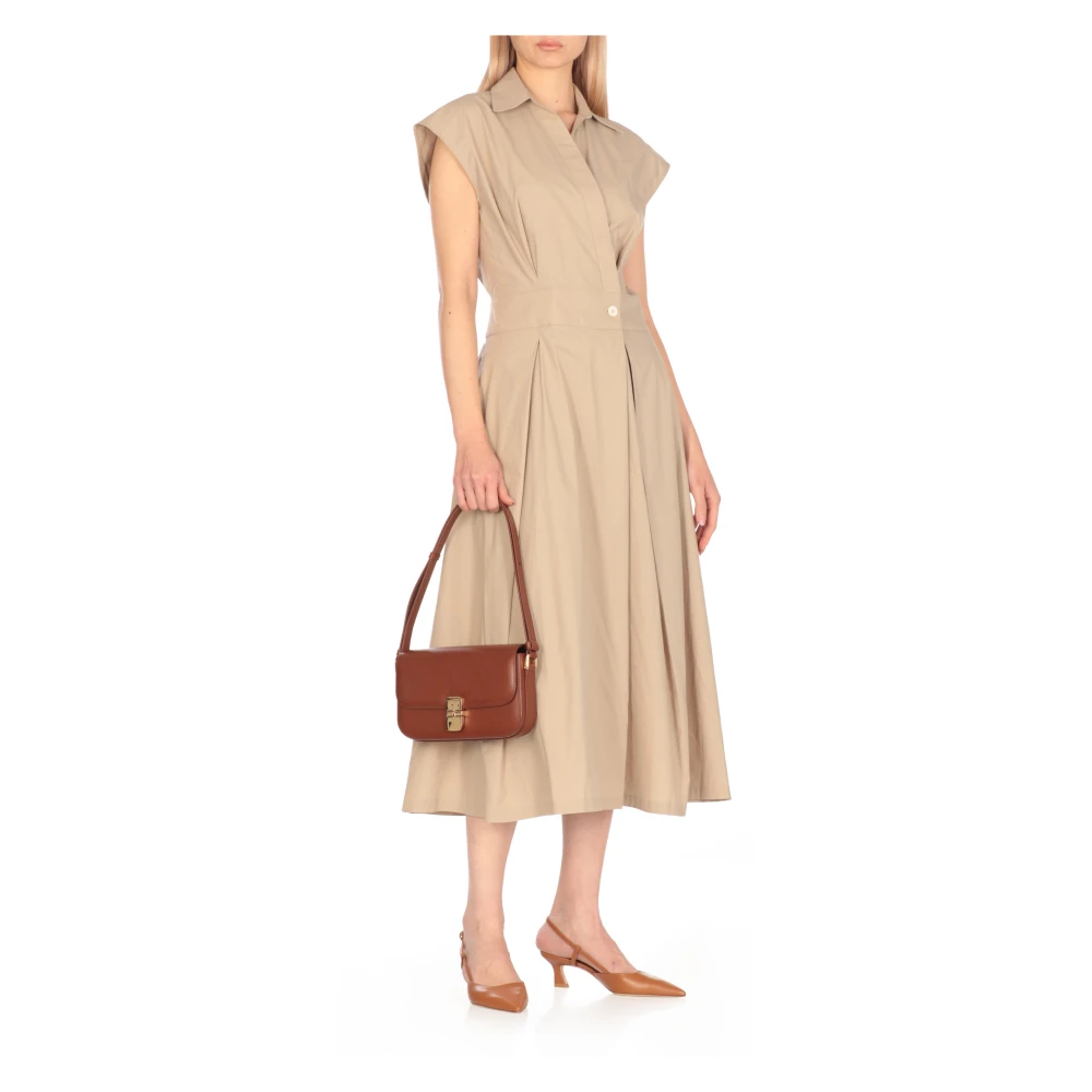A.p.c. Zomerjurk Midi met Bloemenprint Beige Dames
