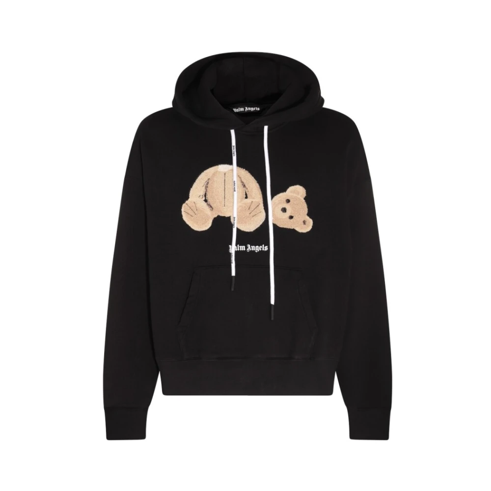 Palm Angels Hoodie Bear Black Heren
