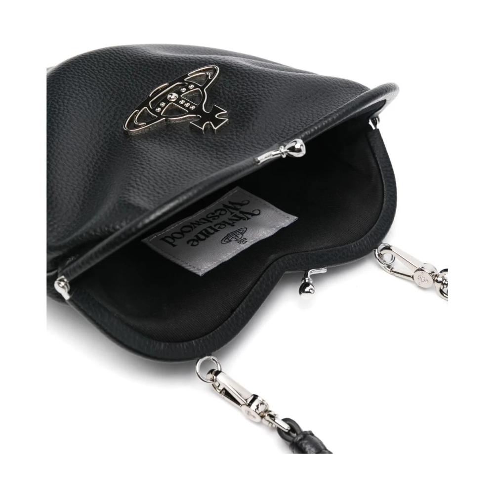Vivienne Westwood Zwarte Schoudertas met Hartmotief Black Dames