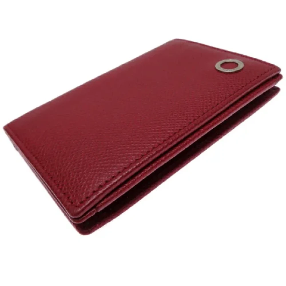 Bvlgari Vintage Pre-owned Leather wallets Red Dames
