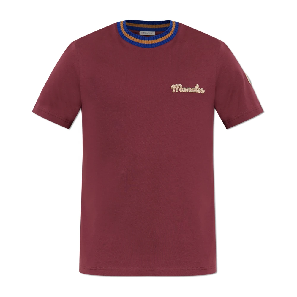 Moncler - Tops > T-Shirts - Red - Moncler - Modalova