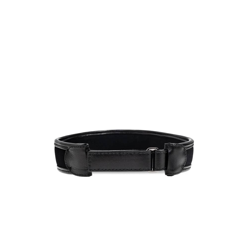 Dolce & Gabbana Vizier met applicatie en gegraveerd logo Black Heren