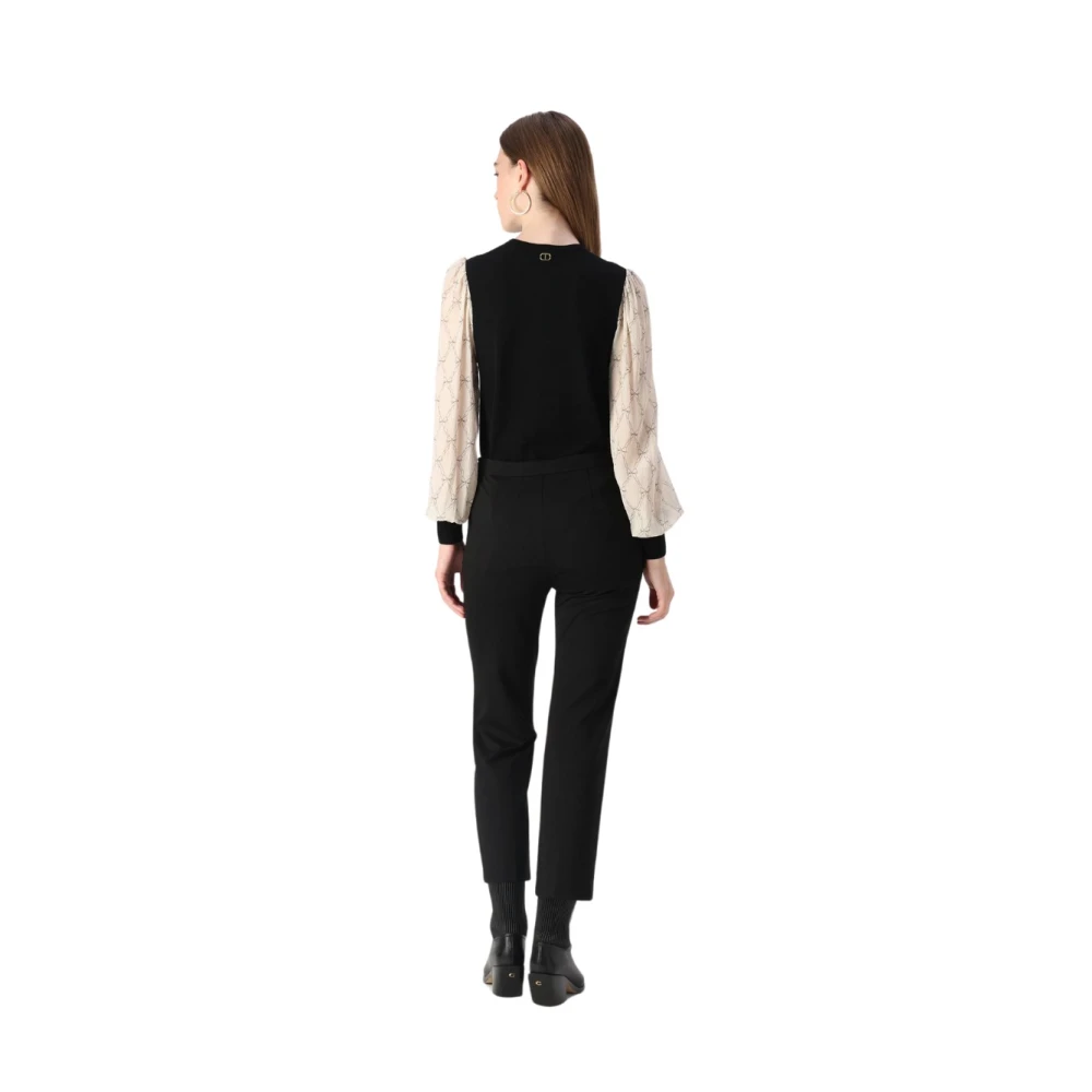 Twinset Stijlvolle Broek voor Vrouwen Black Dames