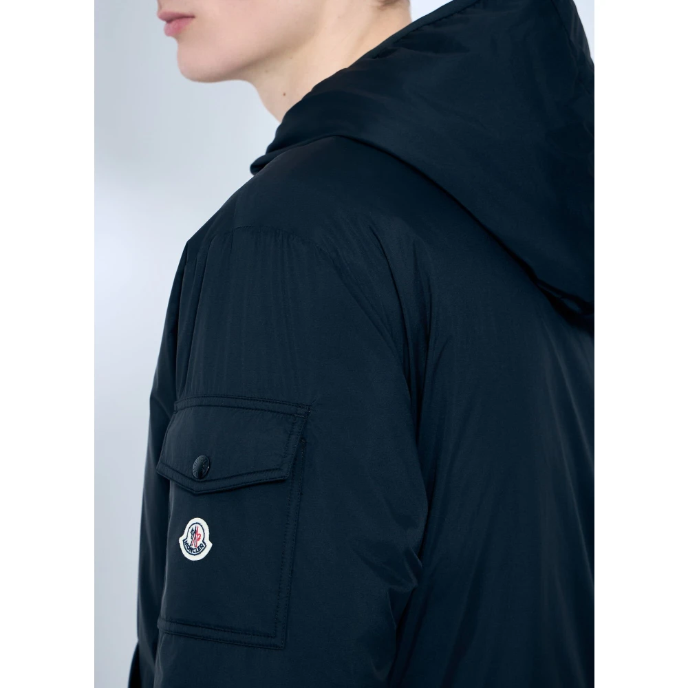 Moncler Gewatteerde jas met capuchon Longue Saison stijl Black Heren