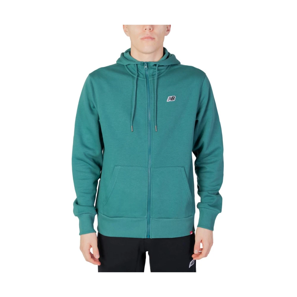 New Balance Groene Katoenen Hoodie Herfst Winter Collectie Green Heren