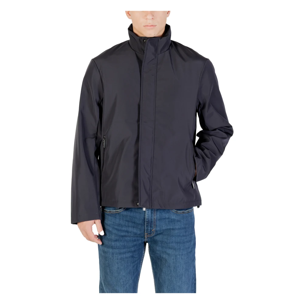 Armani Exchange Men's Blue Winter Jackets, S, Modern Blouson Jacket For