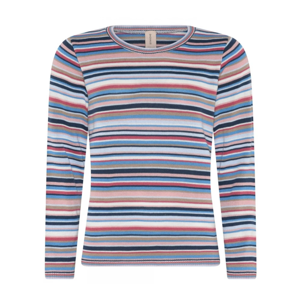 Skovhuus Multi Col. Gestreepte Pullov Blouse Blauw Roze Multicolor Dames