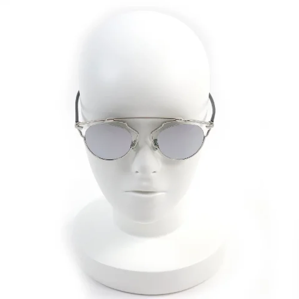 Dior Vintage Pre-owned Metal sunglasses Black Heren