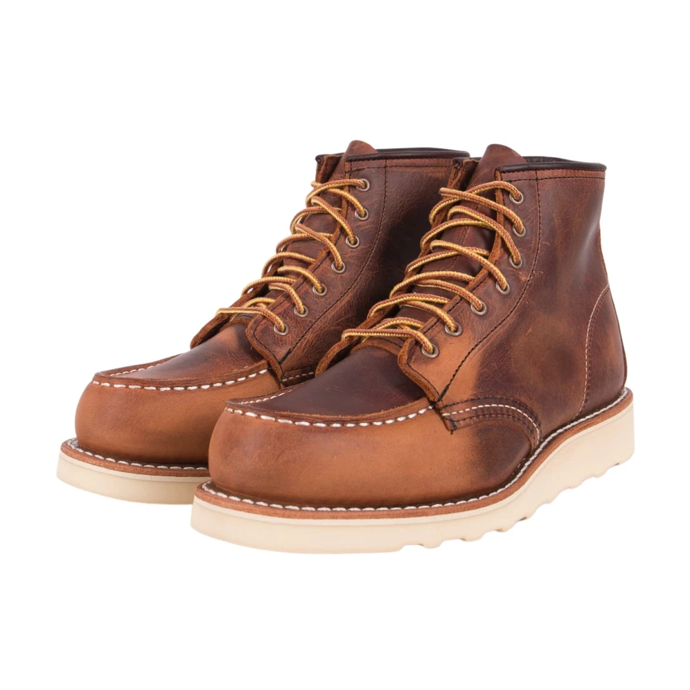 Red Wing Shoes 3428 Moc Toe Copper Rough and Tough Brun Brown, Dam