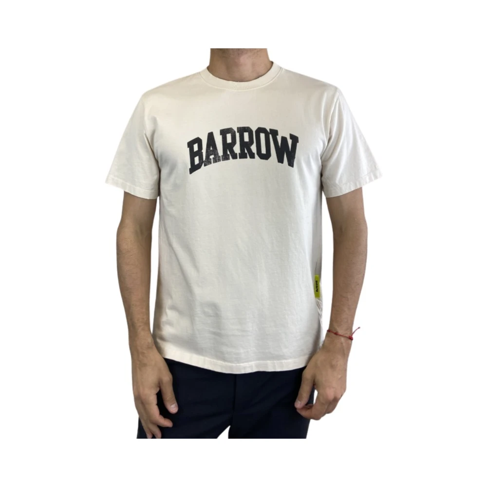 Barrow Beige T-shirt met korte mouwen White Heren