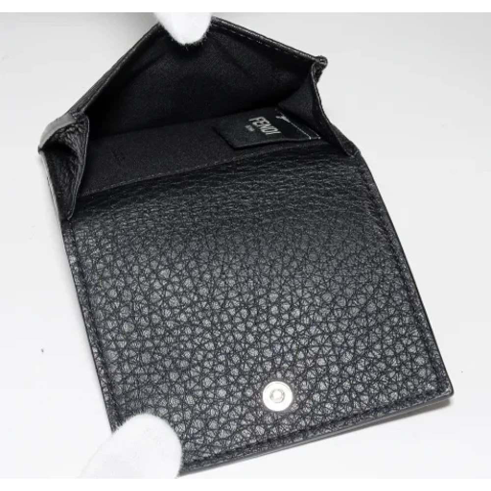 Fendi Vintage Pre-owned Leather wallets Black Dames
