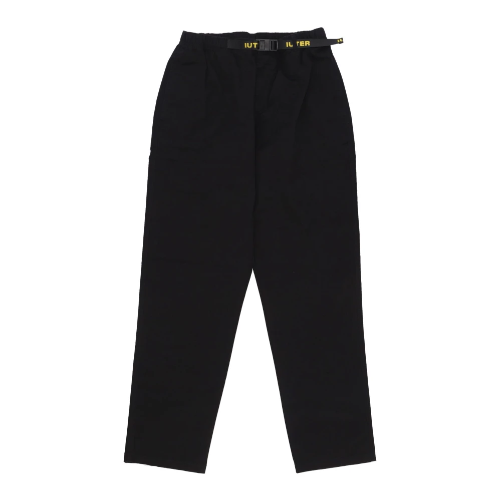Iuter Zwarte Lange Broek Elastische Taille Black Heren