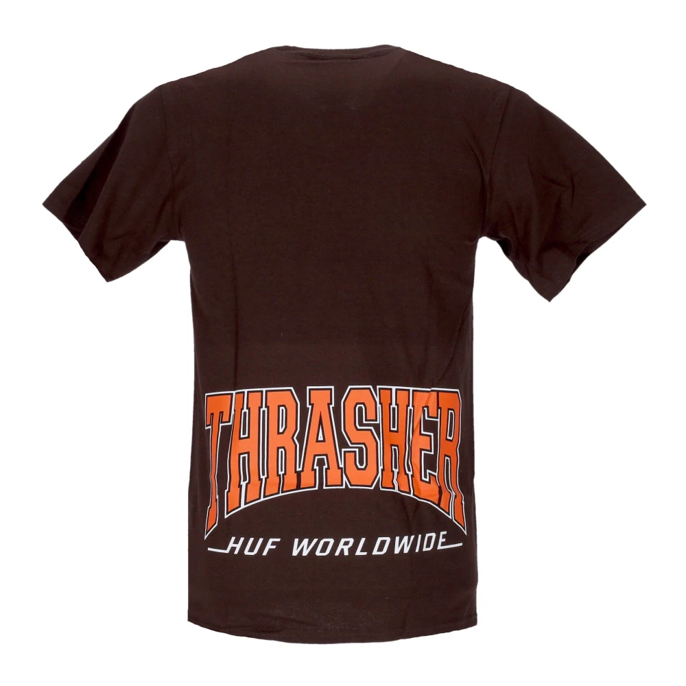 HUF Thrasher Chocolade Heren T-shirt Brown Heren
