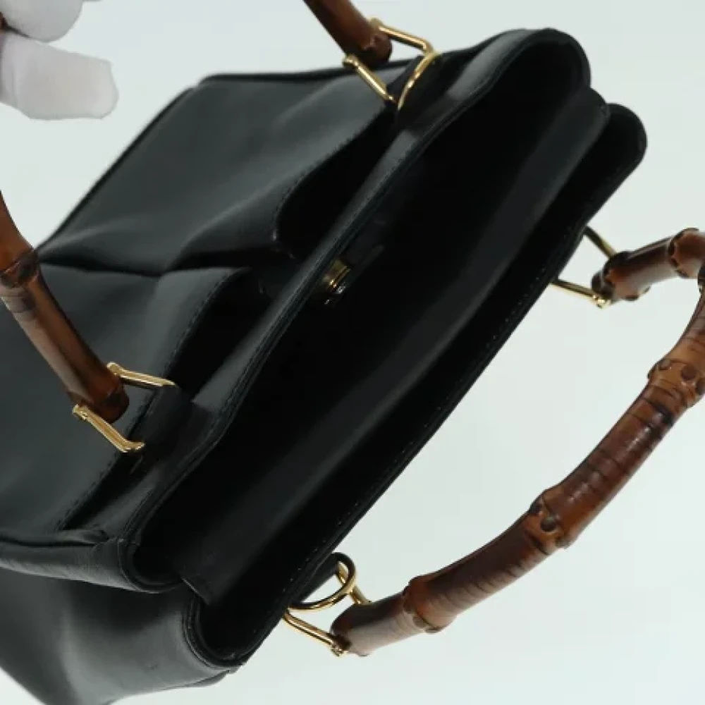 Gucci Vintage Pre-owned Leather handbags Black Dames