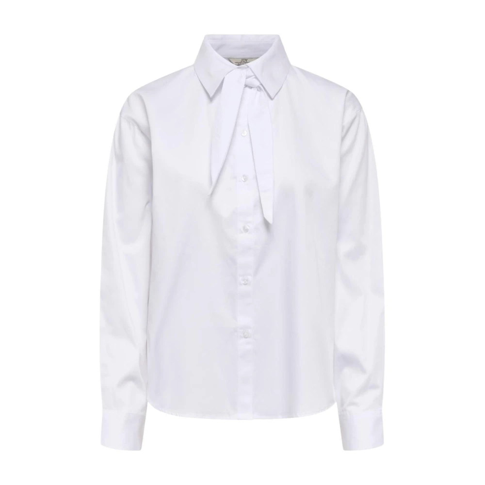 Jacqueline De Yong Women's White Classic Long Sleeve Cotton Shirt