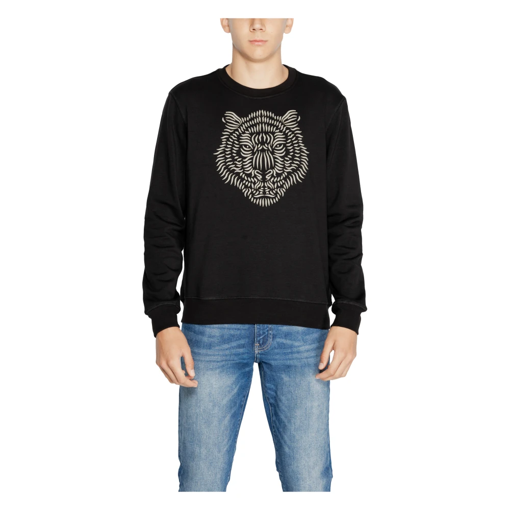 Antony Morato Zwarte All-Over Print Sweatshirt Black Heren