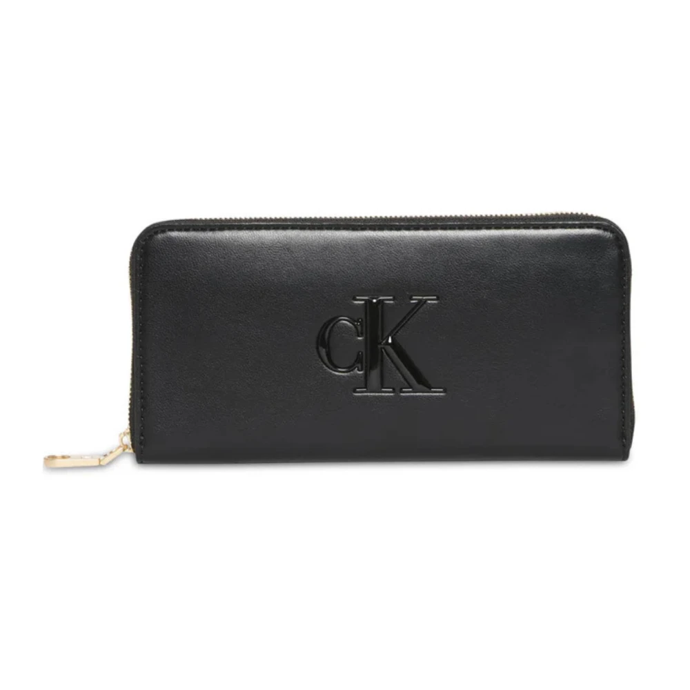 Calvin Klein , Wallets & Cardholders, Female, Black, One Size, Raised Long Zip Around - Image 4