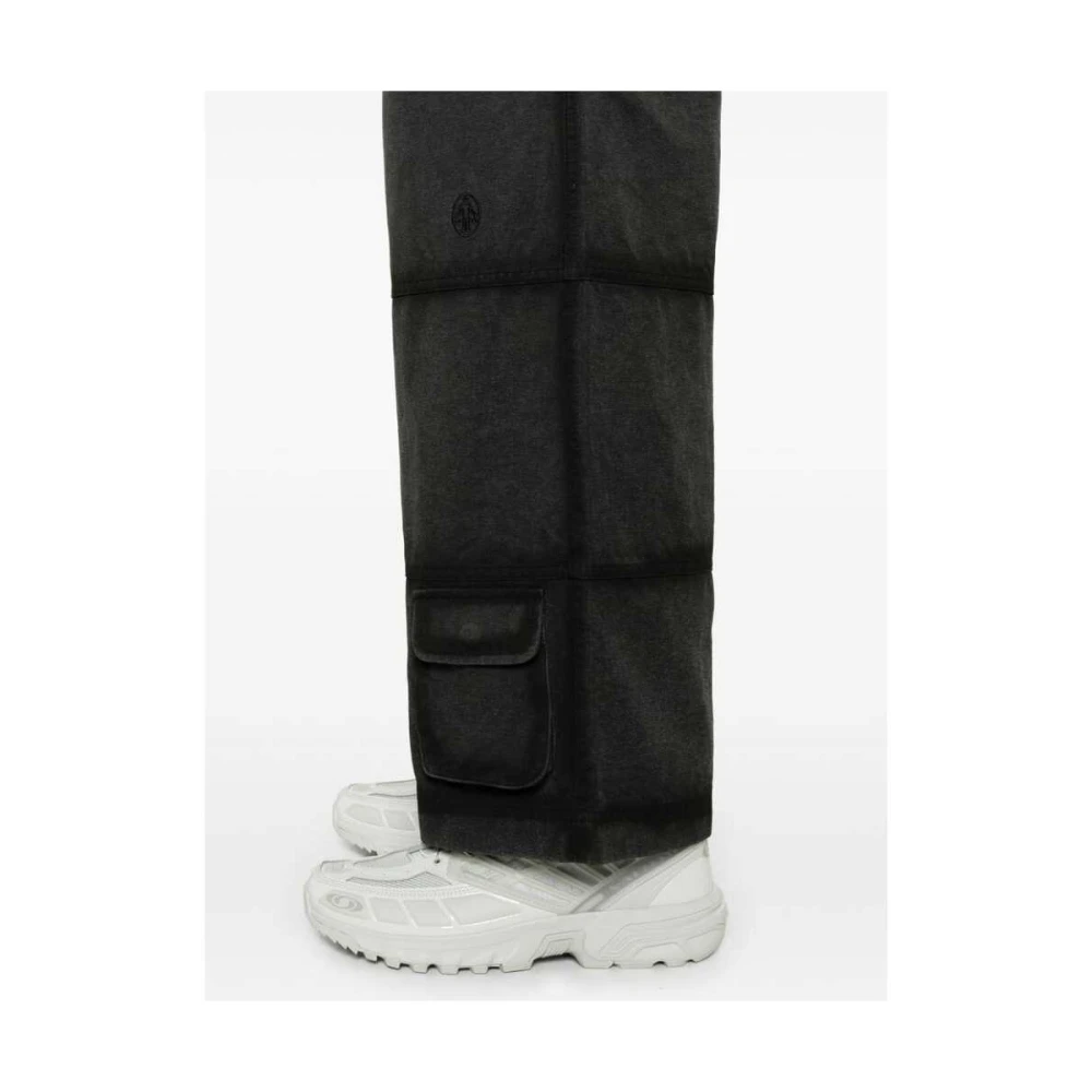 Untitled Artworks Zwarte Cargo Wijde Broek Black Heren