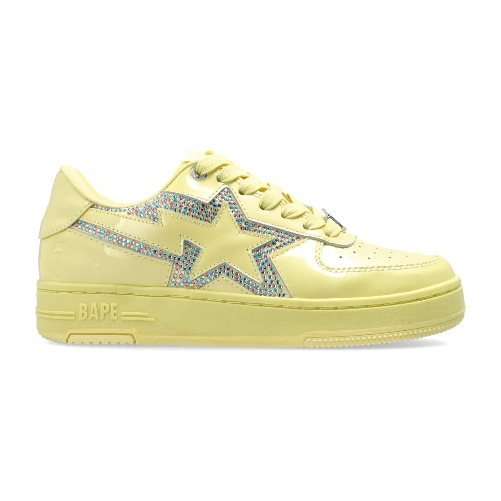 A Bathing APE Leren sneakers met sterren Dames Schoenen Geel