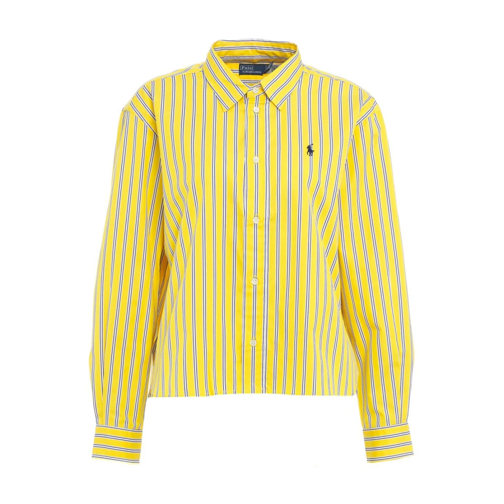 Polo Ralph Lauren Geel Blauw Wit Gestreept Overhemd Yellow Heren