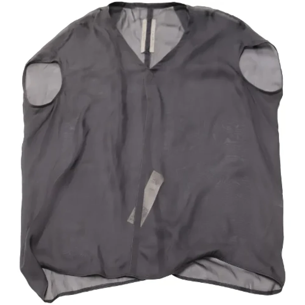 Rick Owens Pre-owned Silk tops Gray Dames