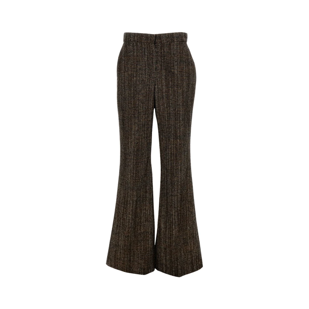 Fendi Women's Brown Wool And Alpaca Pants