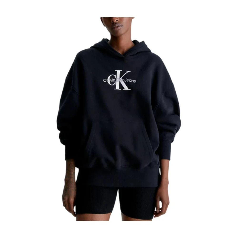 Calvin Klein Women's Black Archival Monologue Sweatshirt - Hoodies - L - Sweatshirts & Hoodies
