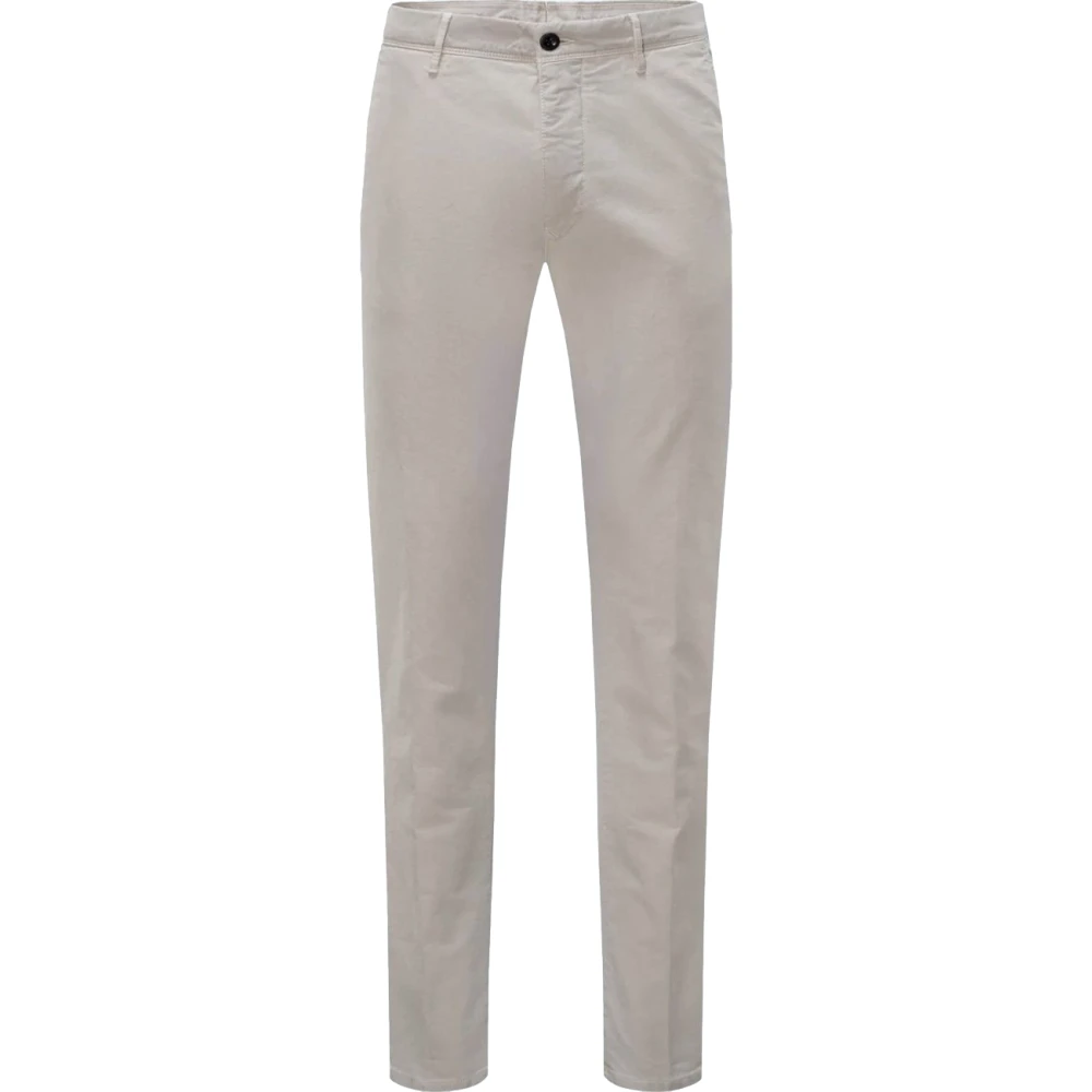 Incotex Men's Gray Chinos, W31, Light Grey Diagonal Trousers