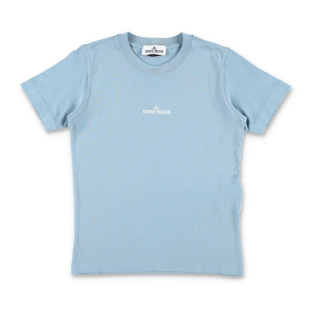 Stone Island Boys Blue Tee Logo - Kids Short Sleeve T-Shirts - 10 Y - Kids