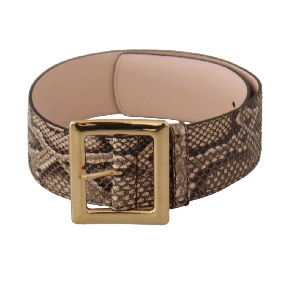 Dolce & Gabbana Women's Elegant Leather Belt With Logo Buckle