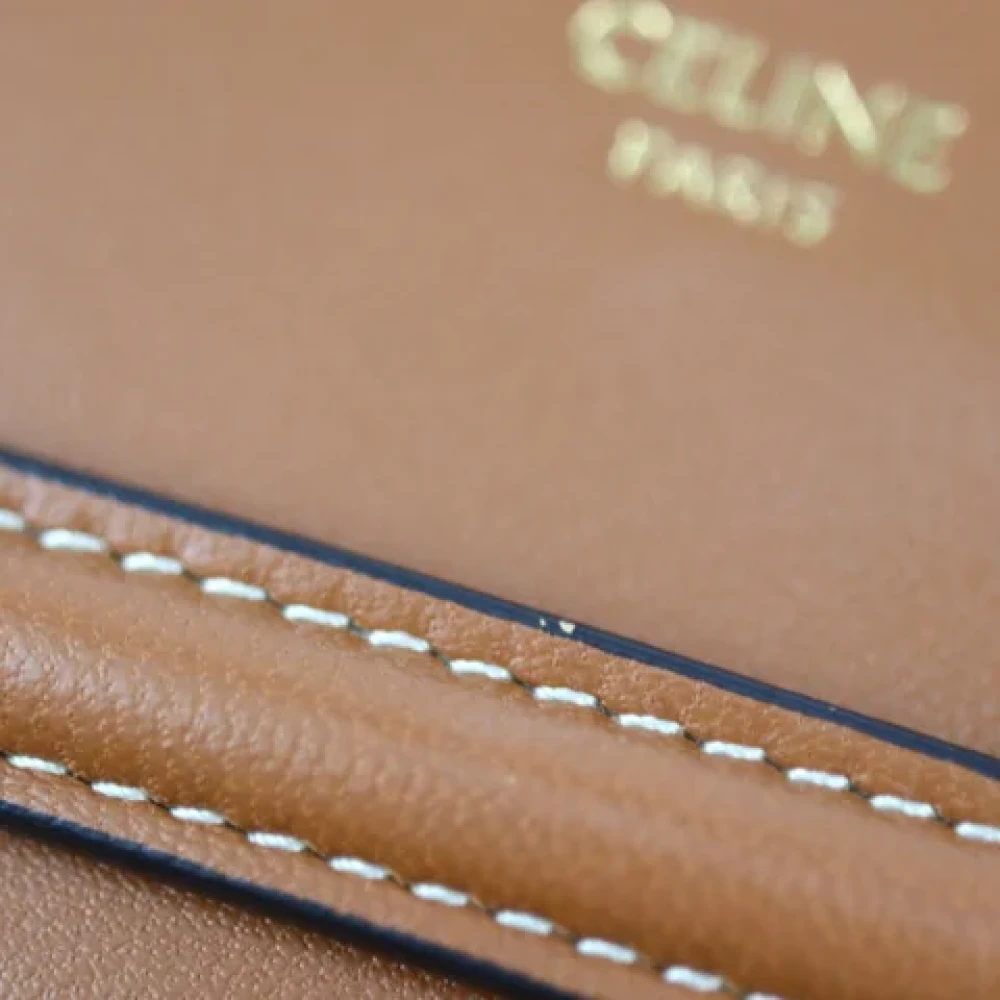Celine Vintage Pre-owned Plastic shoulder-bags Brown Dames