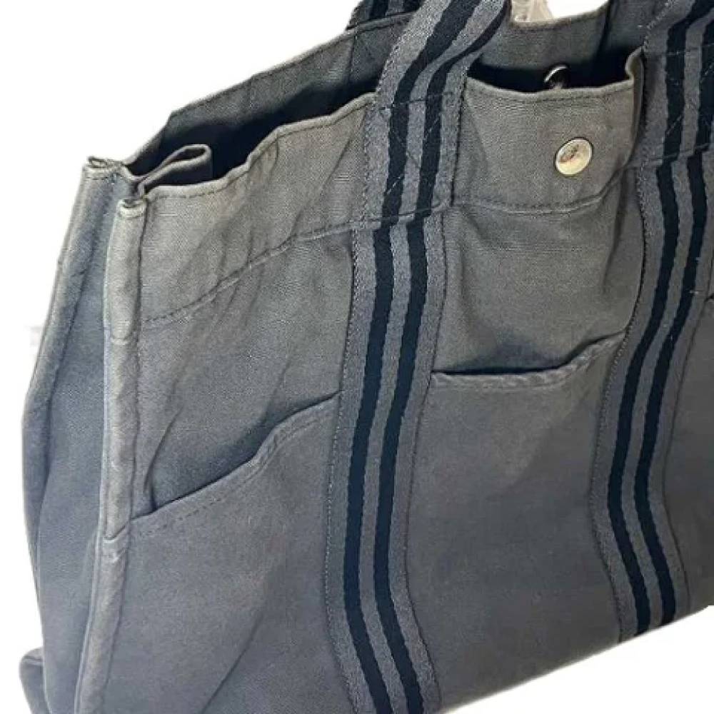 Hermès Vintage Pre-owned Canvas totes Gray Dames