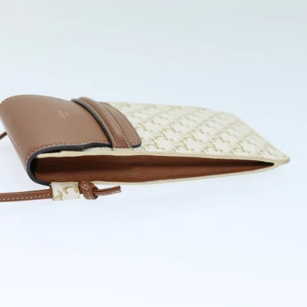 Celine Vintage Pre-owned Leather shoulder-bags White Dames
