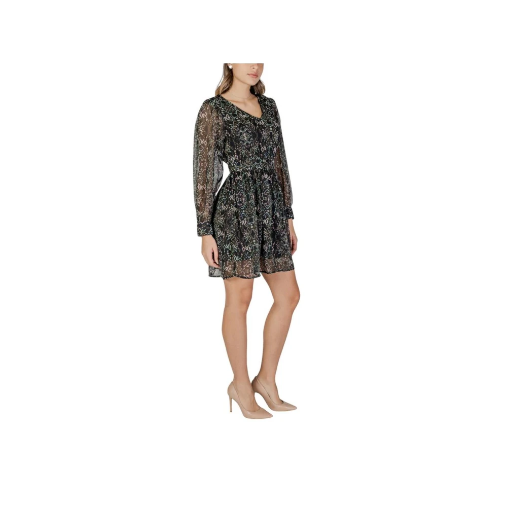 Only Elegante V-hals Mini Jurk Black Dames