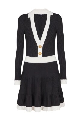 robe-noire-en-soie-et-nylon