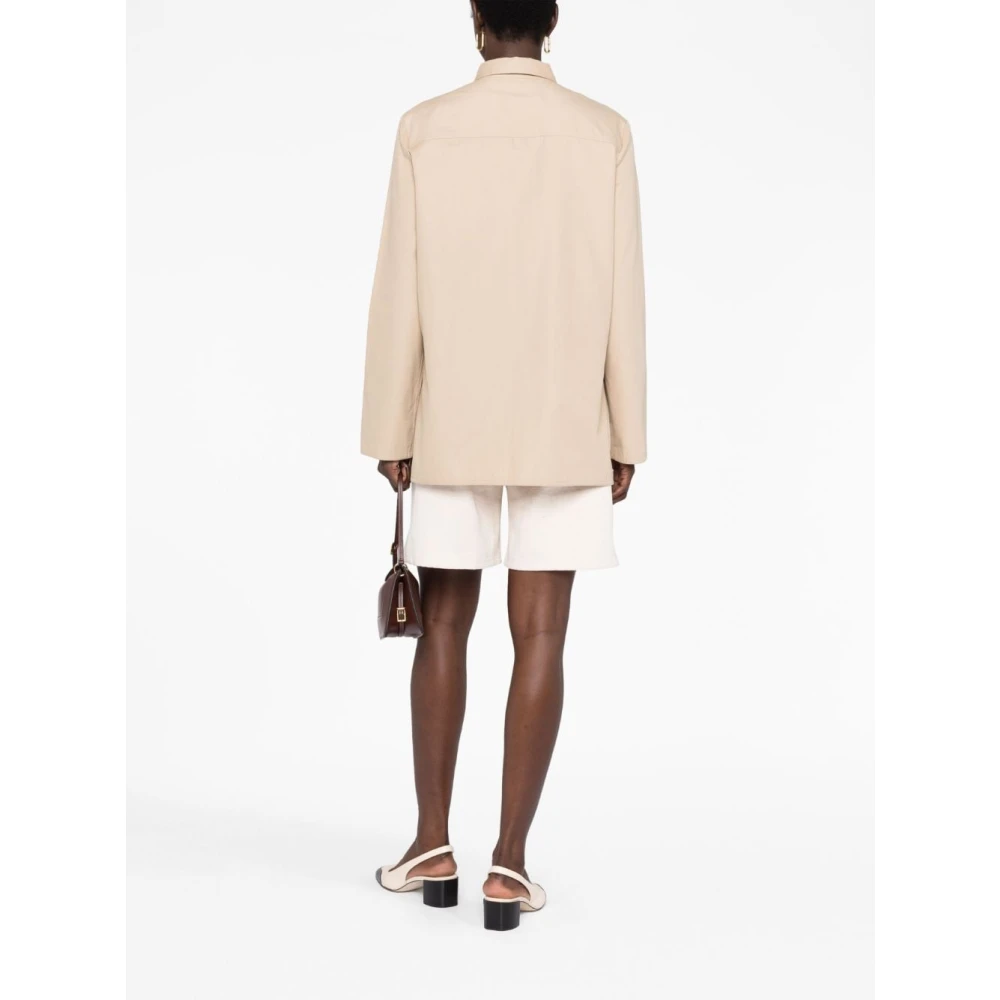 TotêMe Beige Organisch Katoenen Twill Overhemd Beige Dames