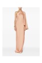 robe-longue-rose-avec-cape