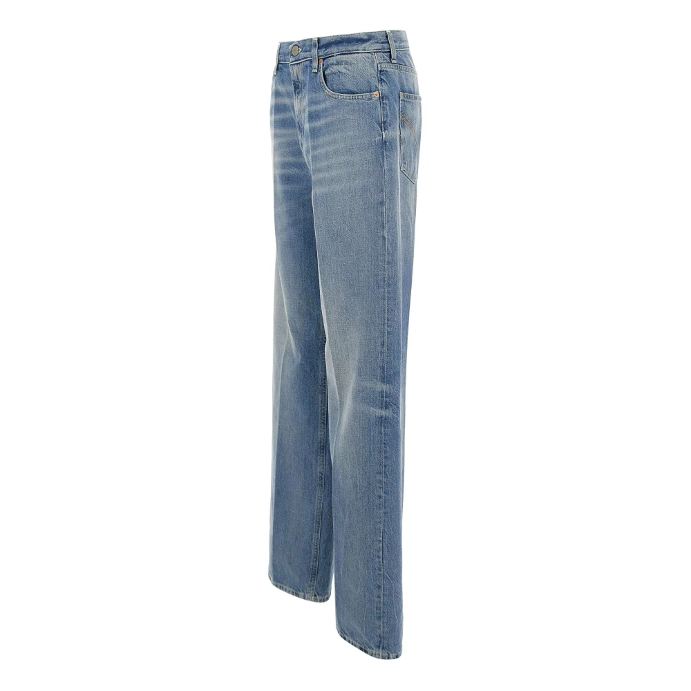 Dondup Lichtblauwe Wide Leg Dames Jeans Blue Dames
